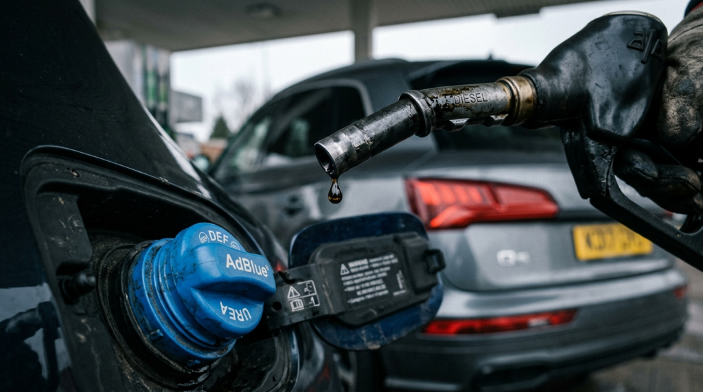 small amount of adblue in diesel tank by mistake